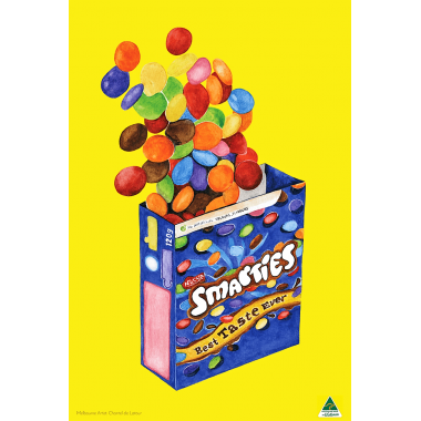 Microfibre Tea Towel - Smarties Hot Yellow